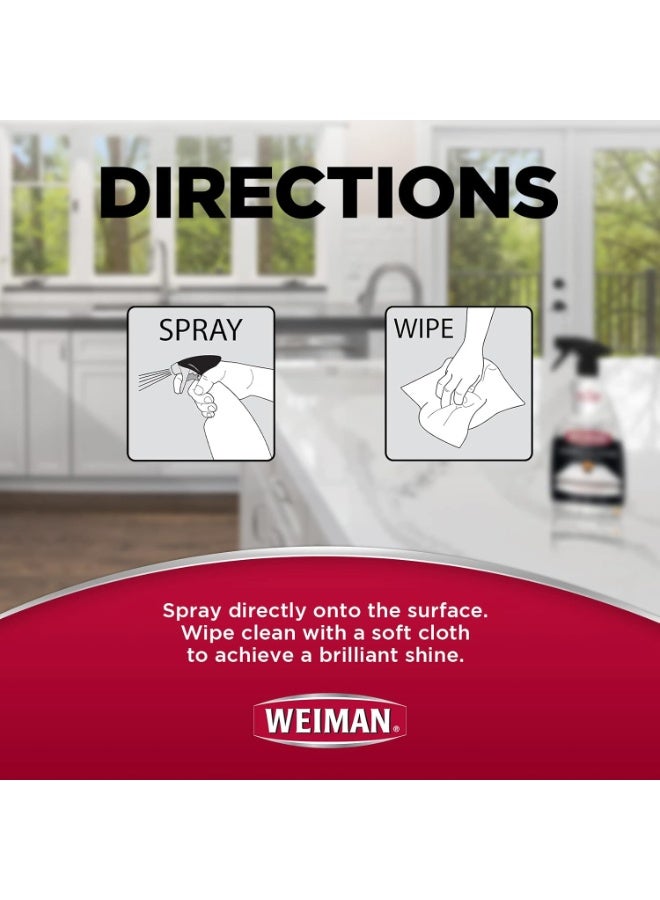 Weiman Quartz Countertop Cleaner and Polish - 710ml - Clean and Shine Your Quartz Countertops Islands and Stone Surfaces with Ultra Violet Protection - Image 4