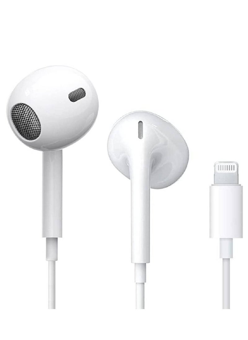 GENNEXT - Lightning Headphone Wired Built-in Microphone & Volume Control in-Ear Stereo Headset Compatible iPhone - Image 1