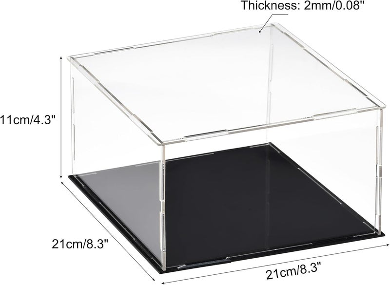 TPGP sourcing map Acrylic Clear Display Case Box - Dustproof Protection Showcase Cube for Collectibles (20x20x10cm) - Image 2