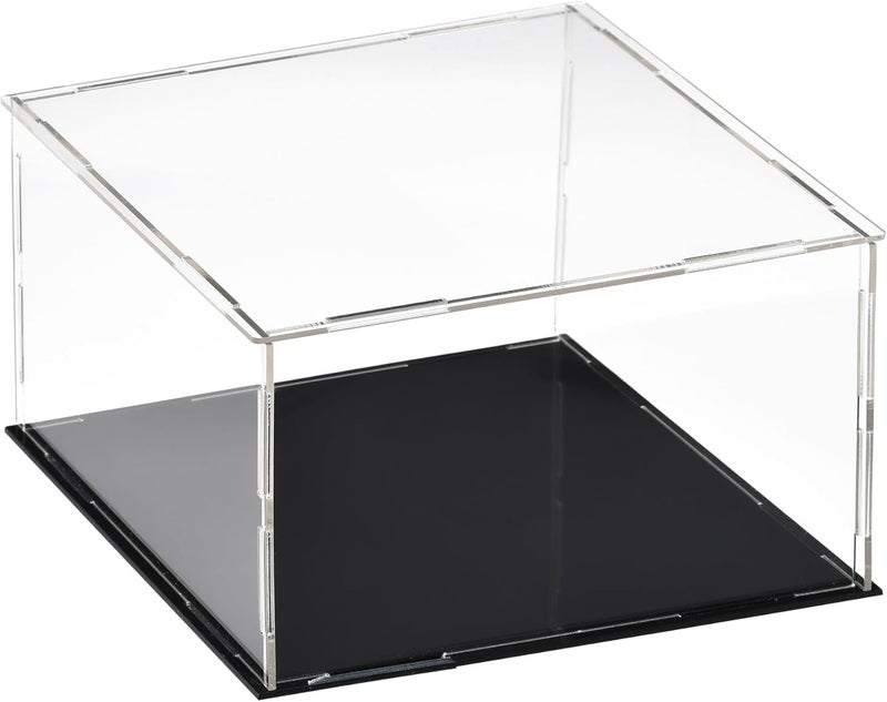 TPGP sourcing map Acrylic Clear Display Case Box - Dustproof Protection Showcase Cube for Collectibles (20x20x10cm) - Image 1