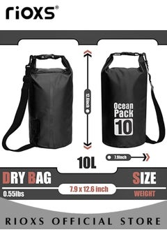 RIOXS Foldable Storage Waterproof Dry Bag Beach Swimming Bag Fit for Kayaking Beach Rafting Boating Hiking Camping and Fishing with Universal Waterproof Phone Pouch Cellphone Dry Bag  - Image 2