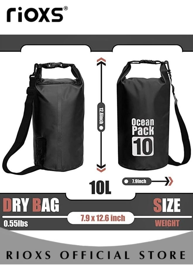 RIOXS Foldable Storage Waterproof Dry Bag Beach Swimming Bag Fit for Kayaking Beach Rafting Boating Hiking Camping and Fishing with Universal Waterproof Phone Pouch Cellphone Dry Bag  - Image 2