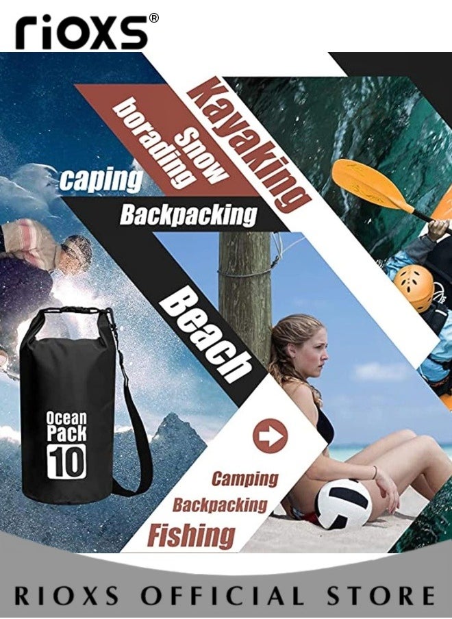 RIOXS Foldable Storage Waterproof Dry Bag Beach Swimming Bag Fit for Kayaking Beach Rafting Boating Hiking Camping and Fishing with Universal Waterproof Phone Pouch Cellphone Dry Bag  - Image 4