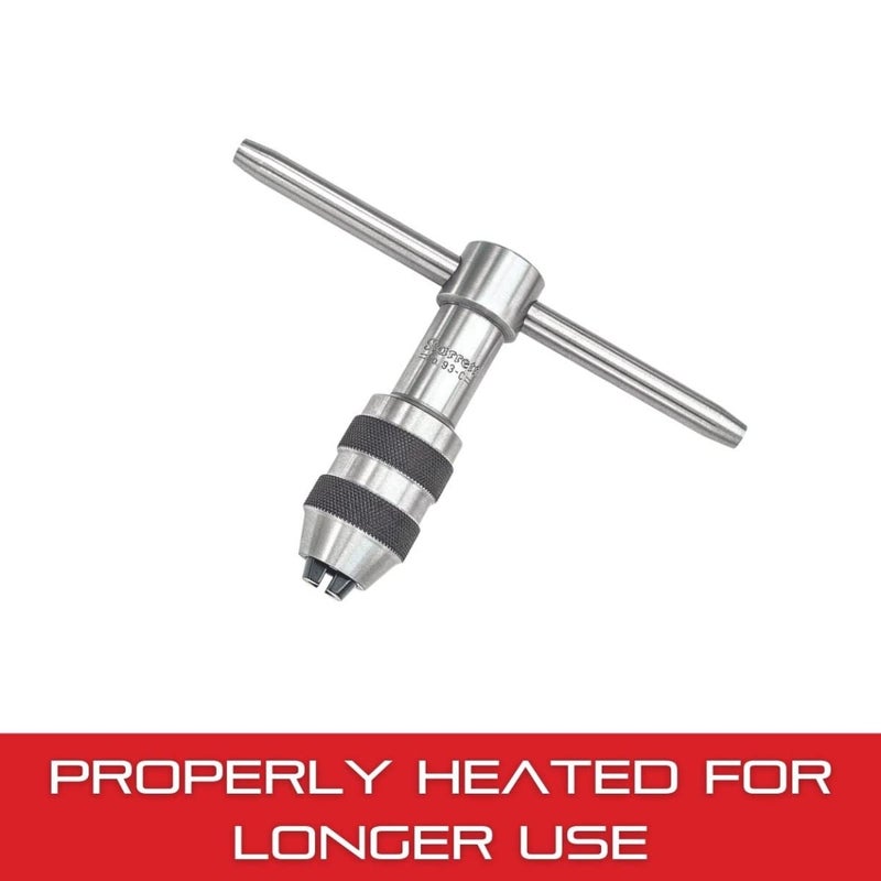 Starrett THandle Tap Wrench  Ideal for Holding Taps Drills Reamers and Small Tools  1412 Capacity Tap Size 312 Body Length 316516 Square Shank  93C - Image 3