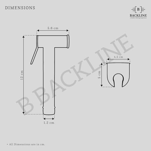 B Backline Brass Jet Spray for Toilet | Health Faucet | Health Faucet with Stand & Flexible Hose Pipe | Health Faucet Set for Bathroom (Gold) - Image 5