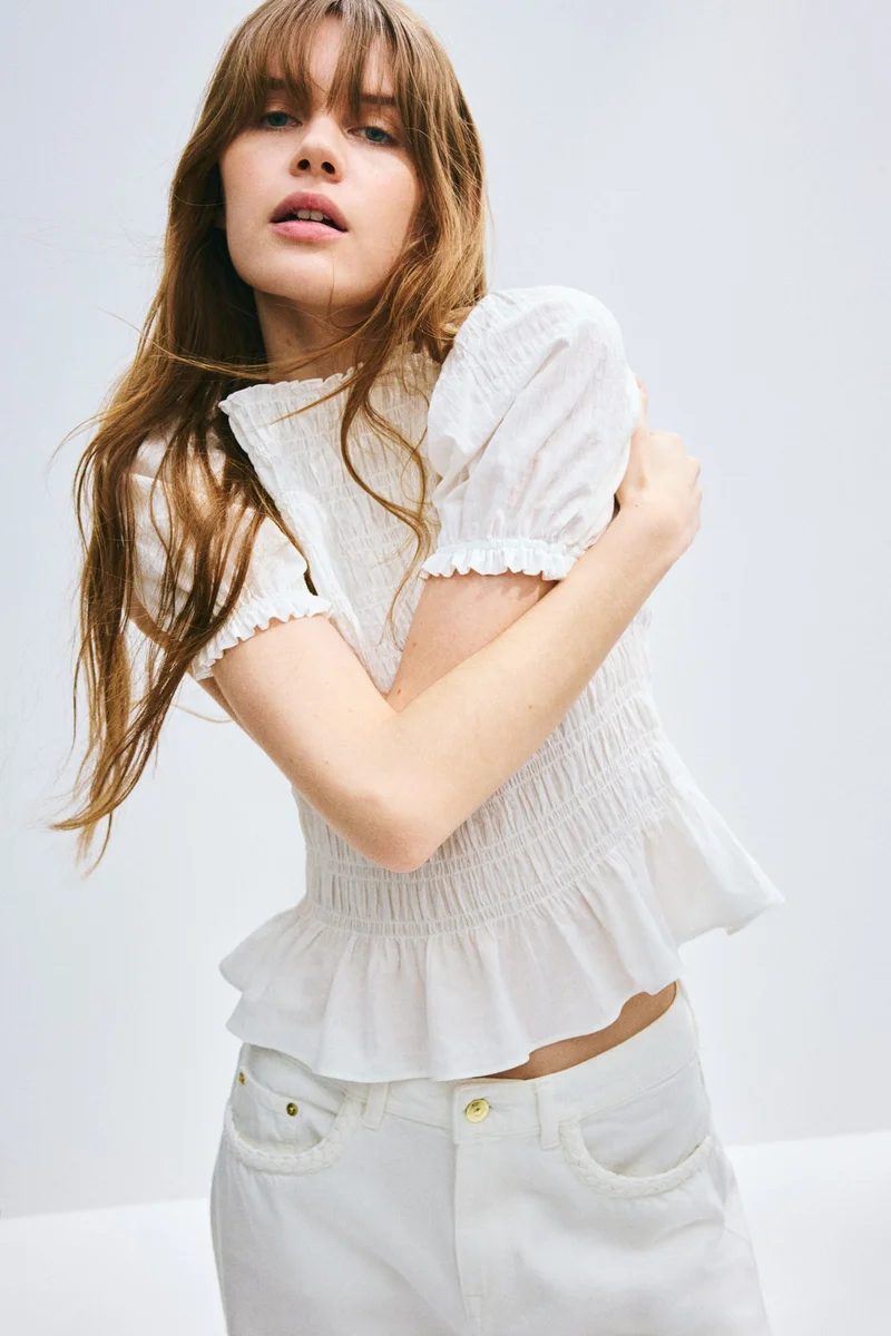 H&M Smocked blouse