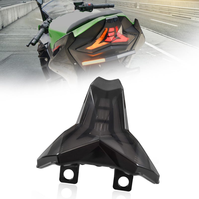 VEISUTOR LED Smoked Taillights for Ninja 400 1824 Integrated Break Stop Tail Lights Lamp with Amber Turn Signals Lights Assembly for Kawasaki Ninja 400Z400Z1000ZX6R 20132025 Accessories