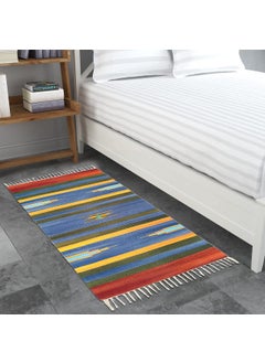 H2H H2H House2Home - Cotton Bedside Rug, 60x120cm (Large), 8MM Thick, Traditional Design | Suitable for Bedside, Corridor, Balcony, Passage, Food mat, Pooja Room, Gift - Multi-Colored  - Image 1