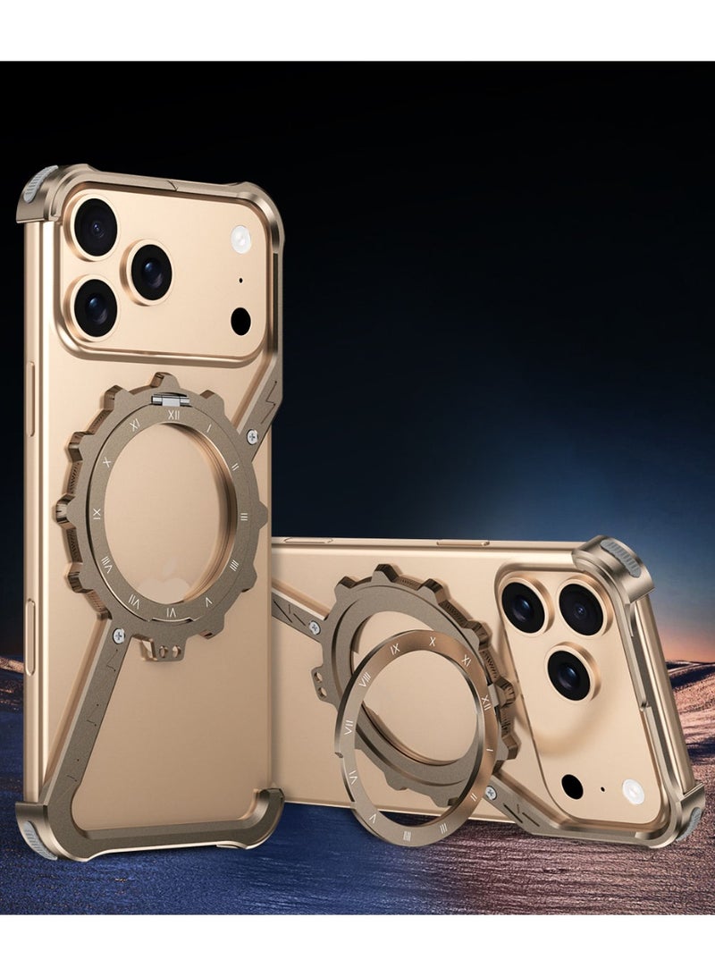 for iPhone 17 Pro Max Z-Shaped Frameless Metal 360 Holder Compatible with MagSafe iPhone Case Cover - Image 1