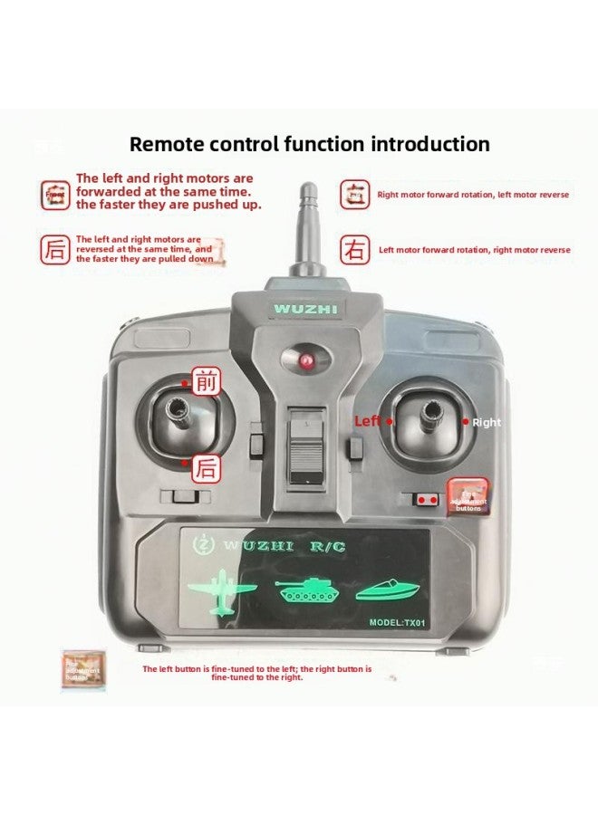 Mixed-Controlled Dual-Motor Differential Speed Turning 2.4g Remote Control Receiver Remote Control Boat Four-Channel Speed Regulation And Speed Change-Color:Receiver - Image 2