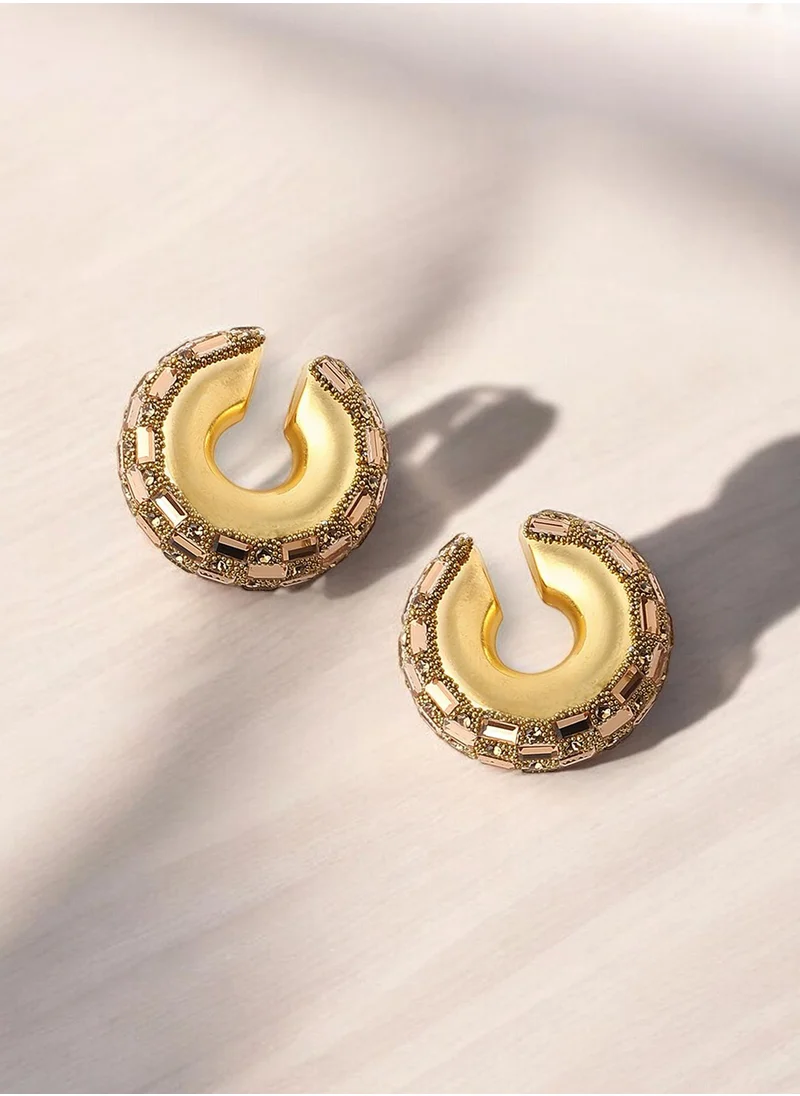 سوهي Stones Studded Ear Cuff Earrings