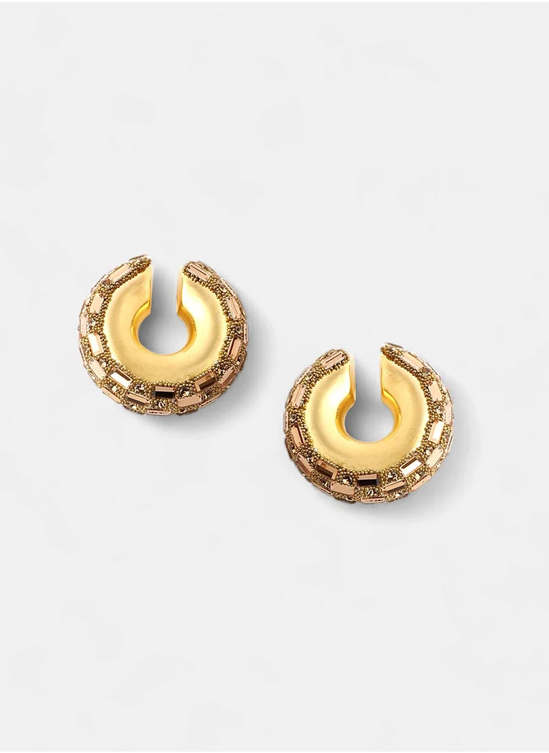سوهي Stones Studded Ear Cuff Earrings