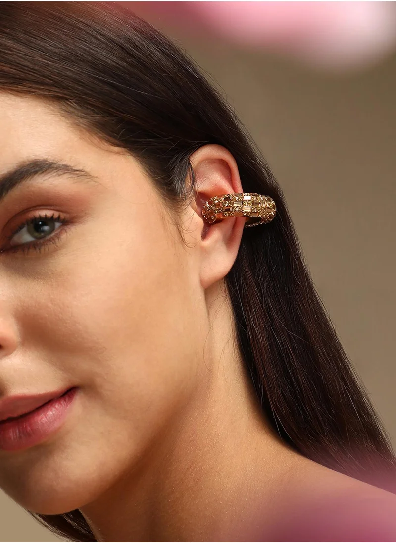 سوهي Stones Studded Ear Cuff Earrings