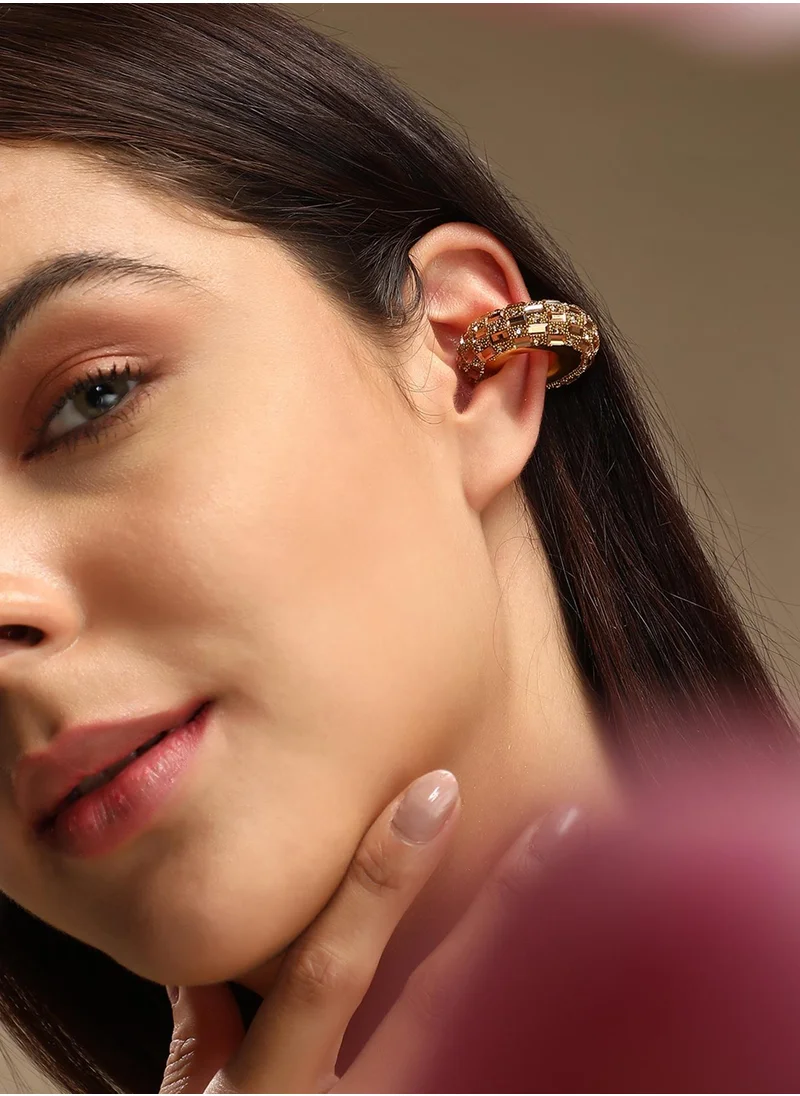 سوهي Stones Studded Ear Cuff Earrings