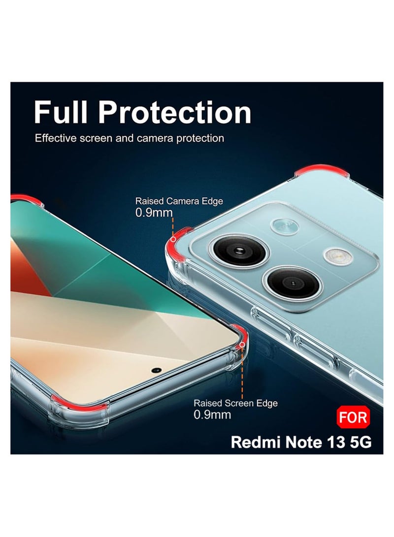 ولديك غطاء حماية خلفي من السيليكون لهاتف Xiaomi Redmi Note 13 5G شفاف - Image 2