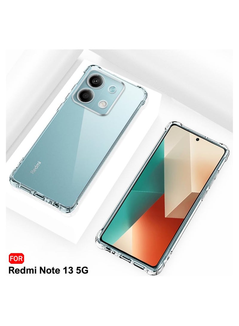 ولديك غطاء حماية خلفي من السيليكون لهاتف Xiaomi Redmi Note 13 5G شفاف - Image 4
