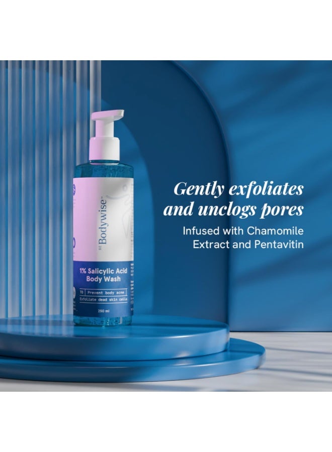 Bodywise 1% Salicylic Acid Body Wash 250ml - Image 3