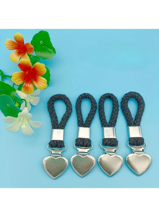 White Collapsible Towel Clip Heavy Duty Adjustable Bathroom Kitchen Holder Rust Resistant - Image 4