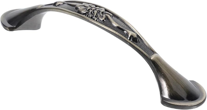 Antique Zinc Alloy Cabinet Handle 96mm Patina Copper Finish Single Hole Pull For Kitchen Door - Image 1