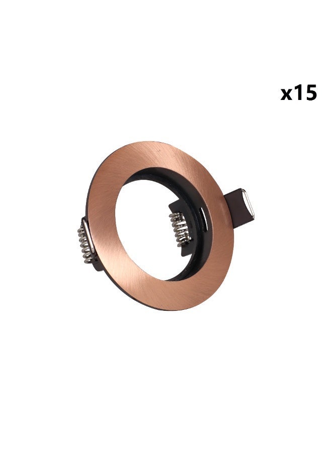 سبوت لايت ثابت 5.5 سم مدور اكسيدي احمر نحاسي عدد 15 - Image 1