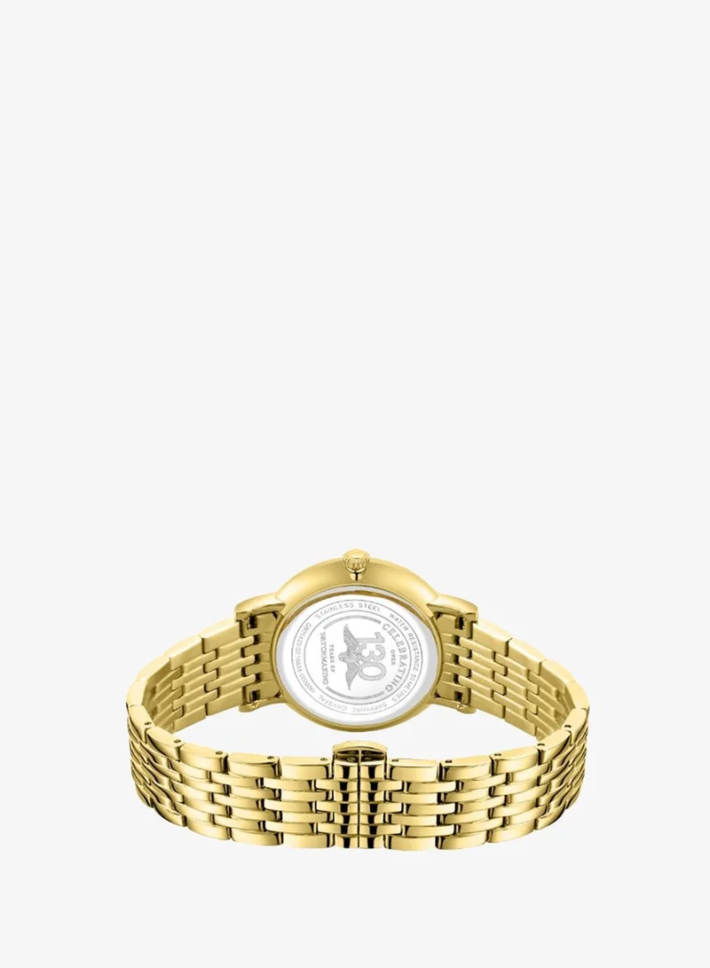 Rotary  Rotary Men's Heritage White Guilloche Dial Gold Plated Stainless Steel Bracelet Watch - GB05423/02 for Men | Best Price UAE