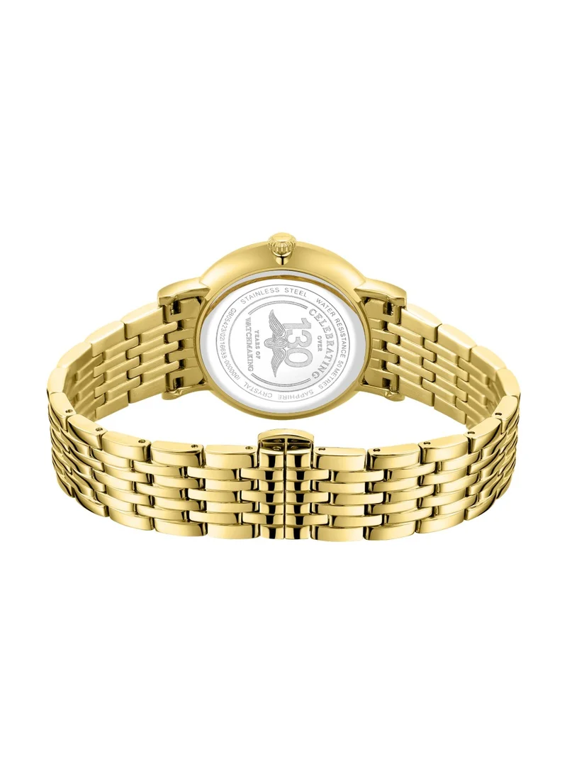 Rotary  Men's Heritage Analogue Watch, 37 mm, White Dial, Gold-Tone Steel Bracelet for Men | Best Price UAE