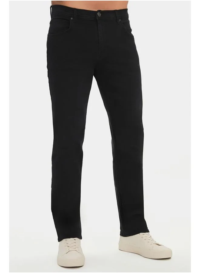 جون June Men Regular Fit Denim Trouser Black