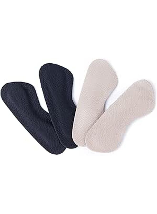 Self Adhesive Leather Heel Grips Protectors For Blister Prevention Black - Image 1