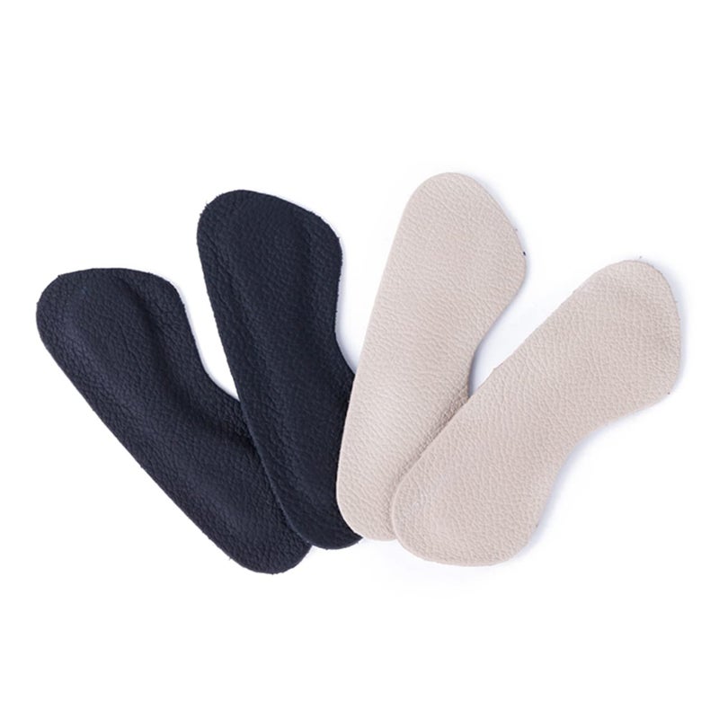 Self Adhesive Leather Heel Grips Protectors For Blister Prevention Black - Image 2