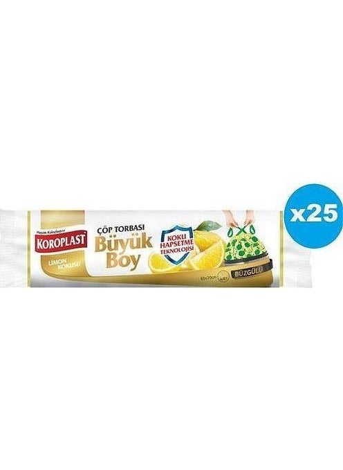 Koroplast Lemon Scented Drawstring Large Garbage Bag 10 x 25 Pack 