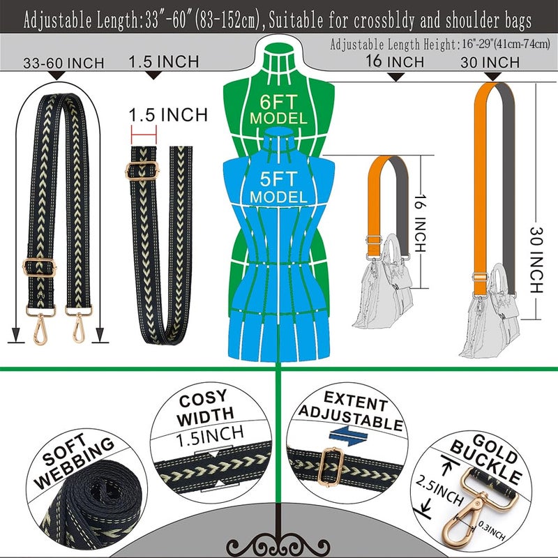 Kolti Wide Shoulder Strap Adjustable Replacement Belt Crossbody - Image 5