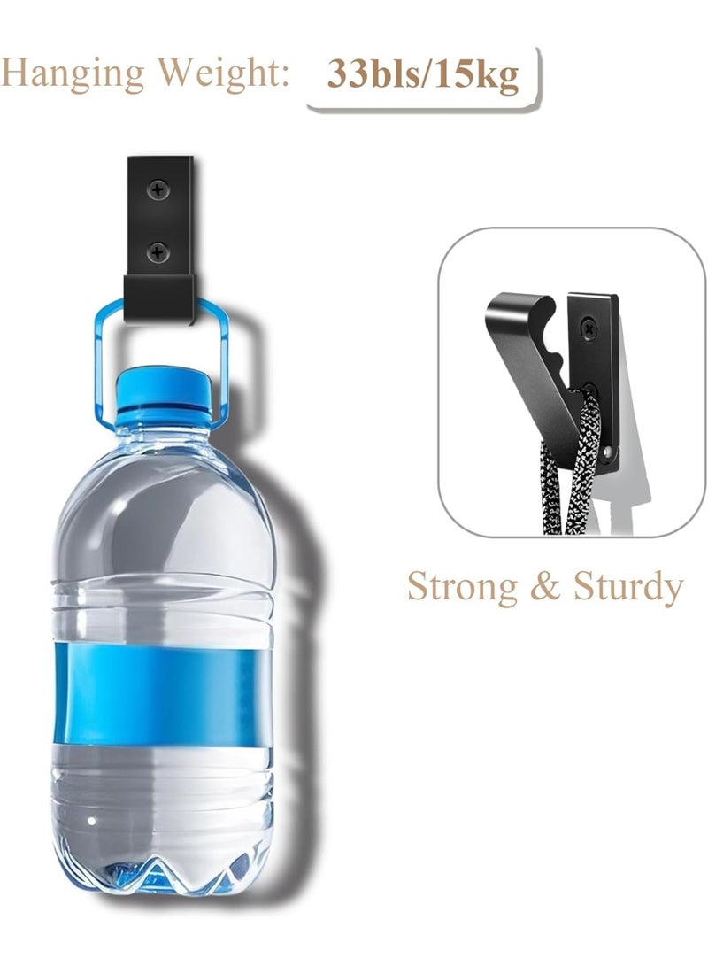 HOMESTAR 6 PCS Heavy Duty Folding Wall Hooks, Sturdy Black Wall Mounted Hooks for Coats, Towels, Backpacks, Bags, Space Saving Wave Design for Living Room, Bedroom Organization - Image 3