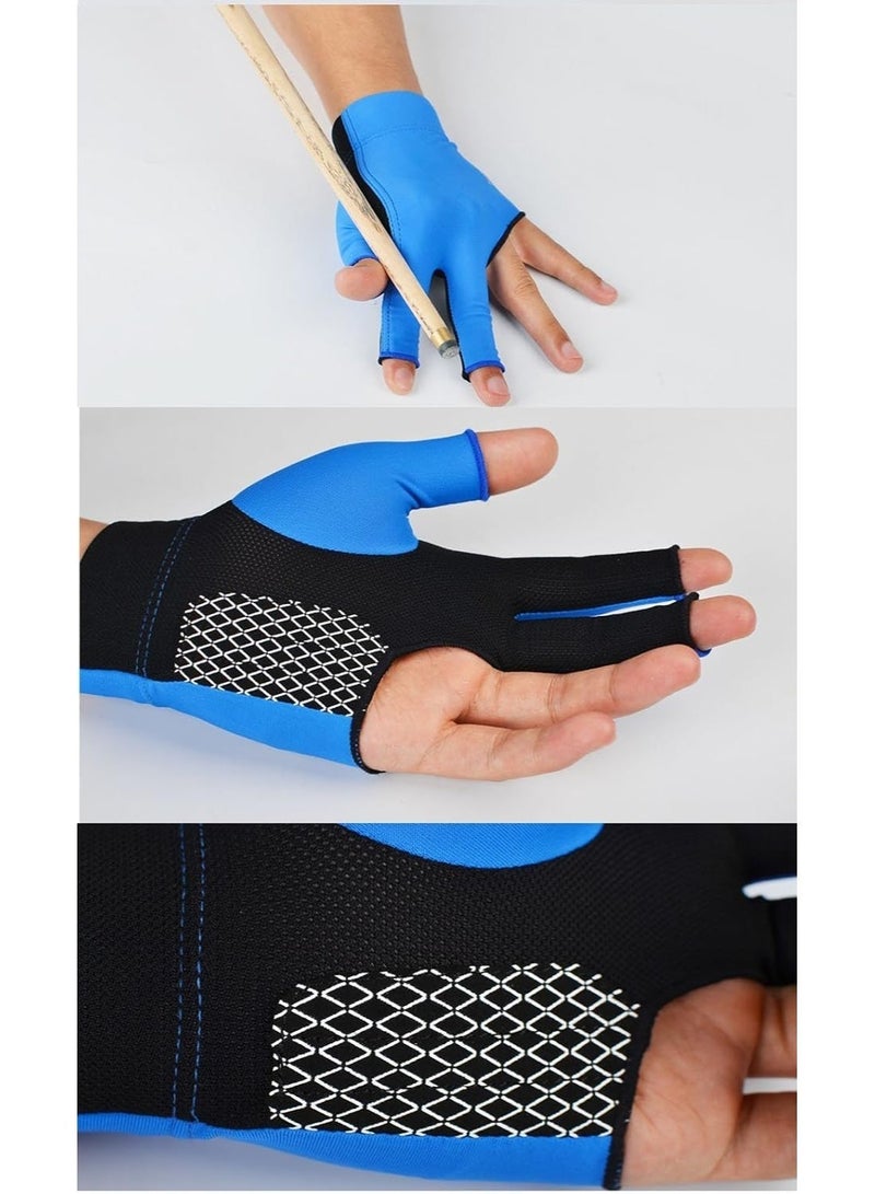Professional 3-finger billiard glove (exposed) - Flexible Lycra fabric with non-slip mesh palm - Suitable for men and women - Image 4