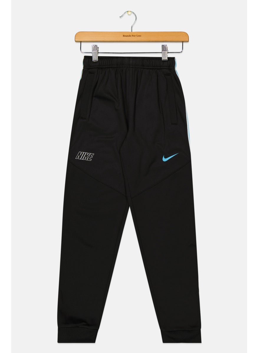 Nike Kids Boy Dri Fit Training Jogger Pant, Black/Blue Combo  - Image 1