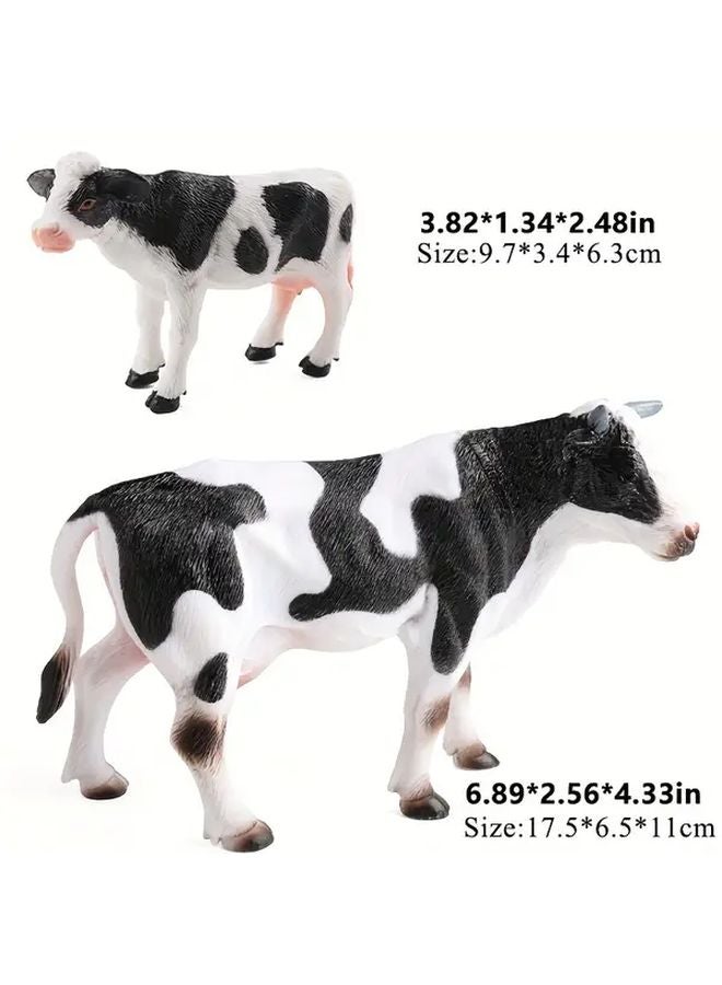 Realistic Farm Animal Figurine Set Large PVC Cow Sheep Horse Pig Goat Donkey Mother and Son - Image 3