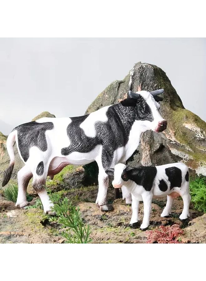 Realistic Farm Animal Figurine Set Large PVC Cow Sheep Horse Pig Goat Donkey Mother and Son - Image 4