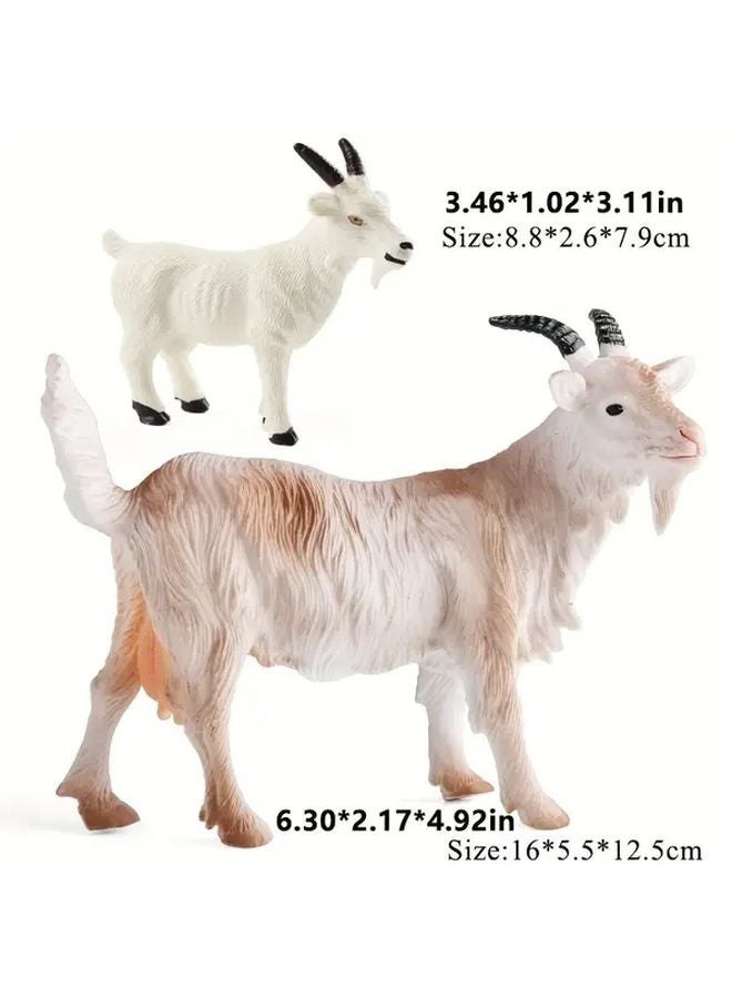 Realistic Farm Animal Figurine Set Large PVC Cow Sheep Horse Pig Goat Donkey Mother and Son - Image 5