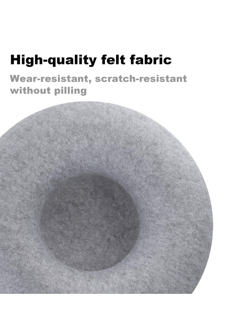 TRASSLE Cat Tunnel Bed,Detachable Felt Cat Nest,Round Donut Felt Pet Nest,Four Seasons Available cat nest,Semi-Closed Washable Cat Tunnel Nest (Light grey)  - Image 5