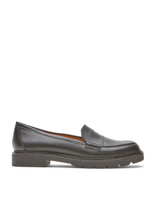 Rockport womens Kacey Penny Loafer, Black Leather, 8 US - Image 1