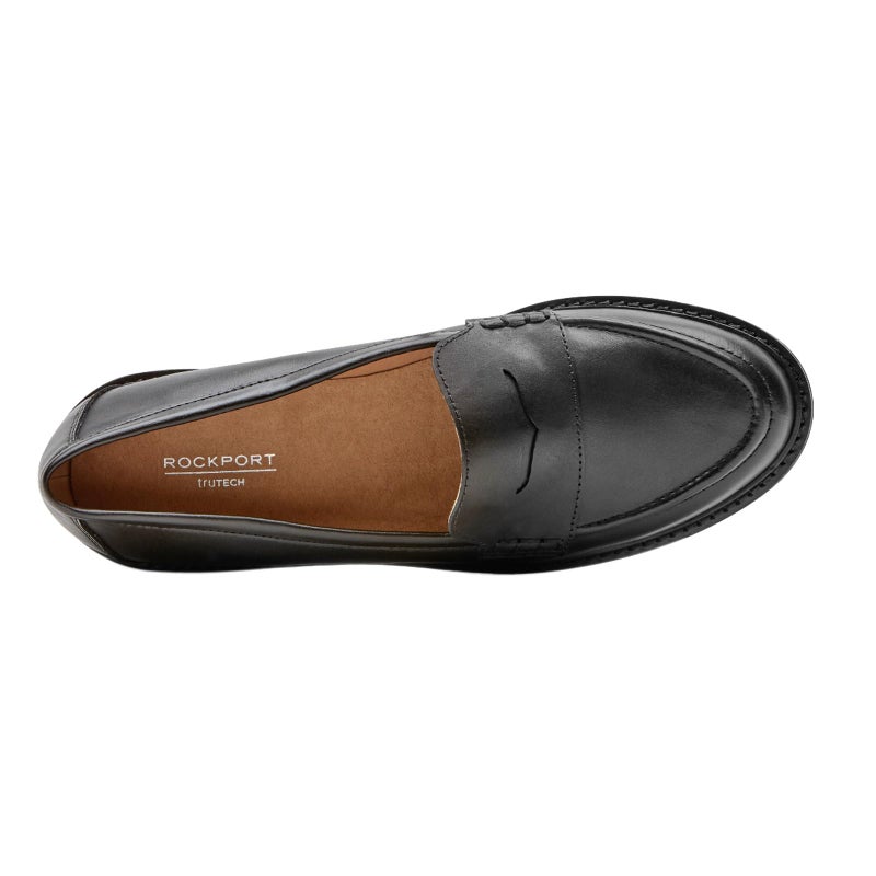 Rockport womens Kacey Penny Loafer, Black Leather, 8 US - Image 5