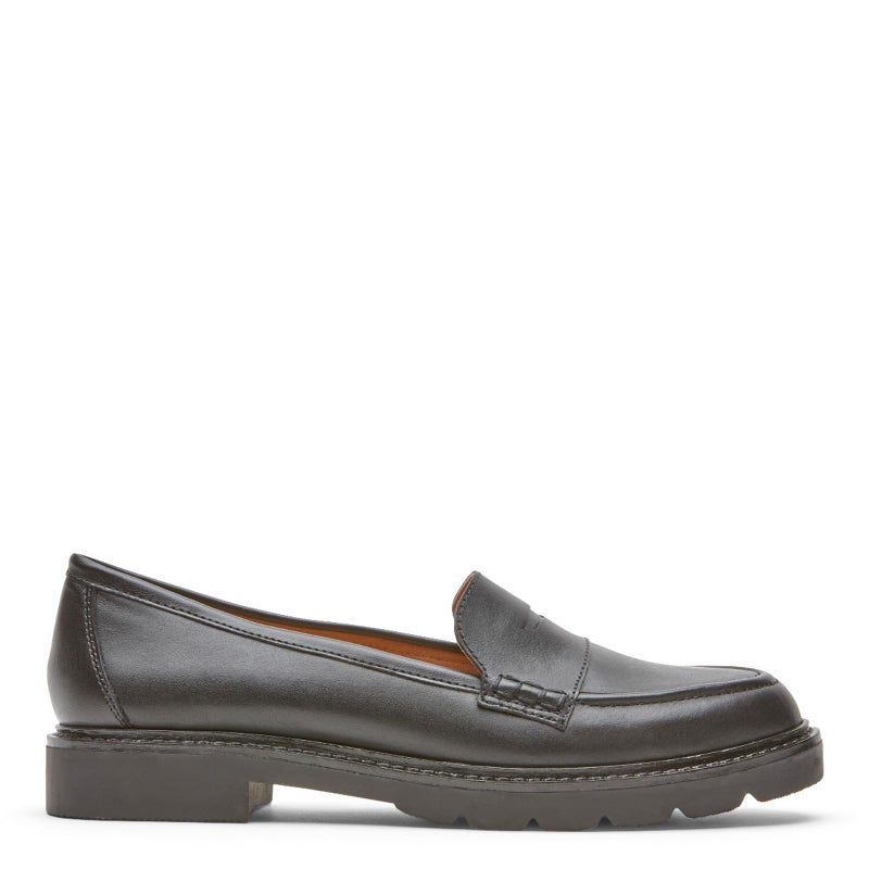 Rockport womens Kacey Penny Loafer, Black Leather, 8 US - Image 3