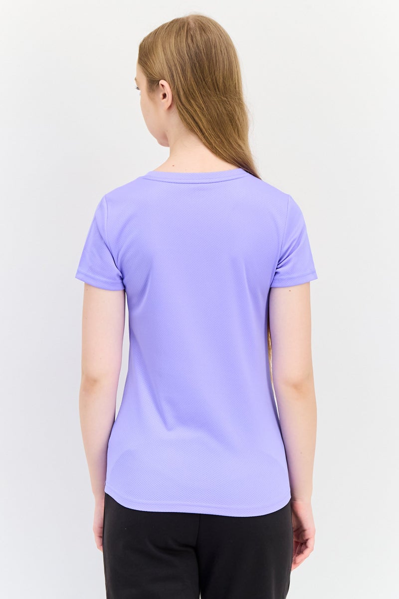 PUMA Women Sportswear Fit Short Sleeve Training T-Shirt, Purple - Image 3