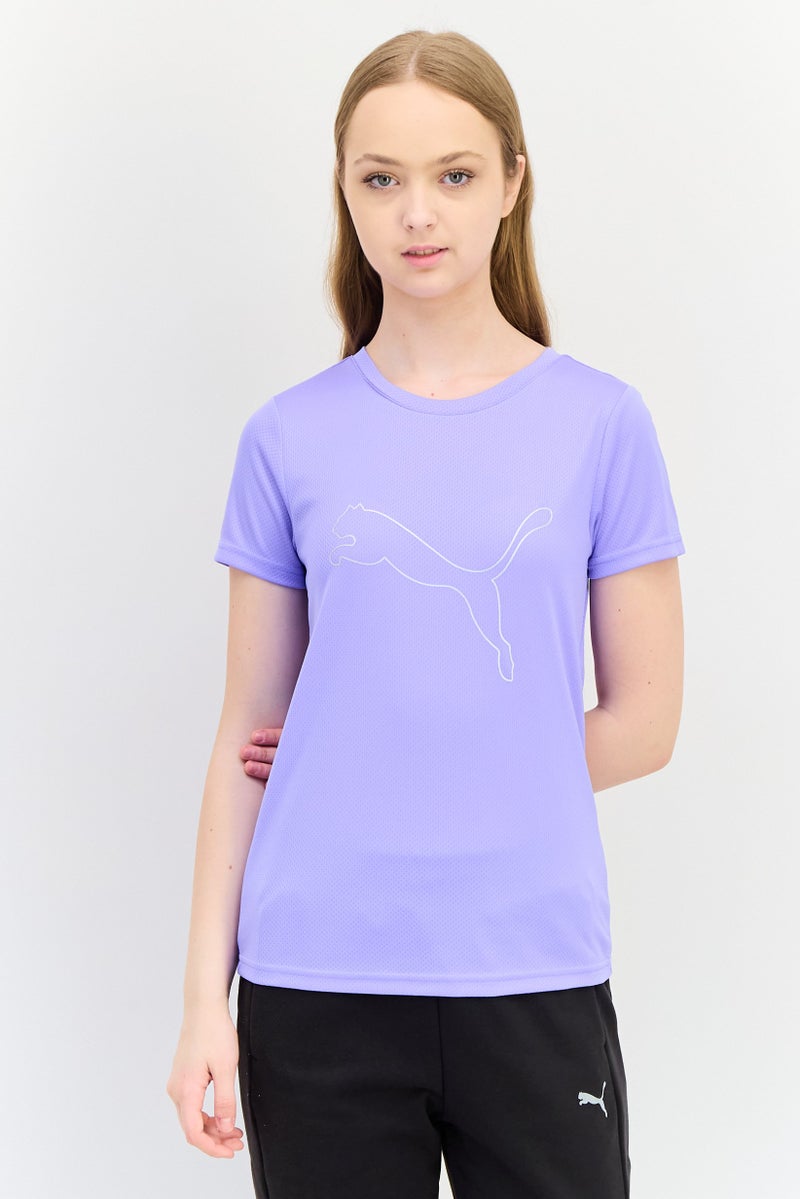 PUMA Women Sportswear Fit Short Sleeve Training T-Shirt, Purple - Image 1