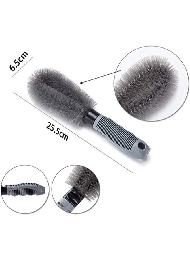 مجموعة فرش تنظيف عجلة السيارة من 3 قطع ، أداة غسل العجلات ، منظف إطارات السيارة ، إطارات الدراجات النارية أو إطارات الدراجات - Image 2