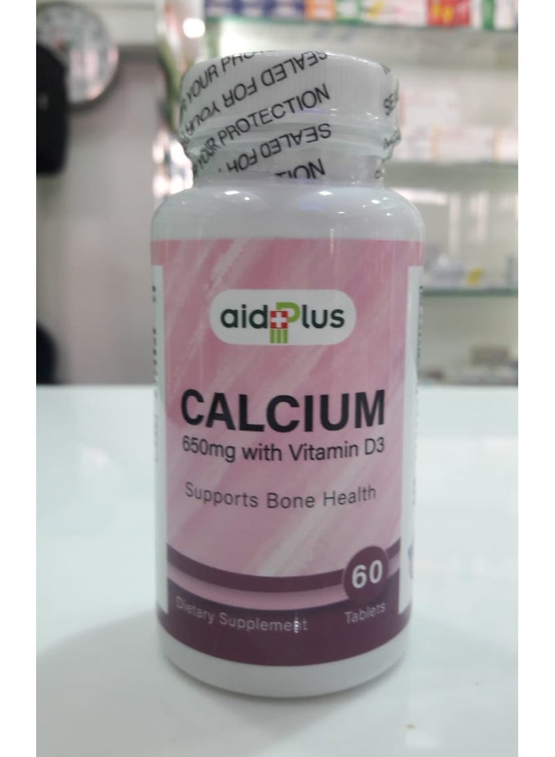 Aidplus Calcium 650 with vit. D capsules, 60 cap