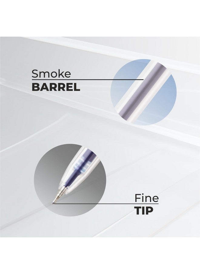 FLAIR Glass Gel Pen Wallet Pack | Tip Size 0.6 mm | Water Proof Ink For Smooth Flow System | Low-Viscosity Ink For Smudge Free Writing | Blue ink, Pack of 10 - Image 5