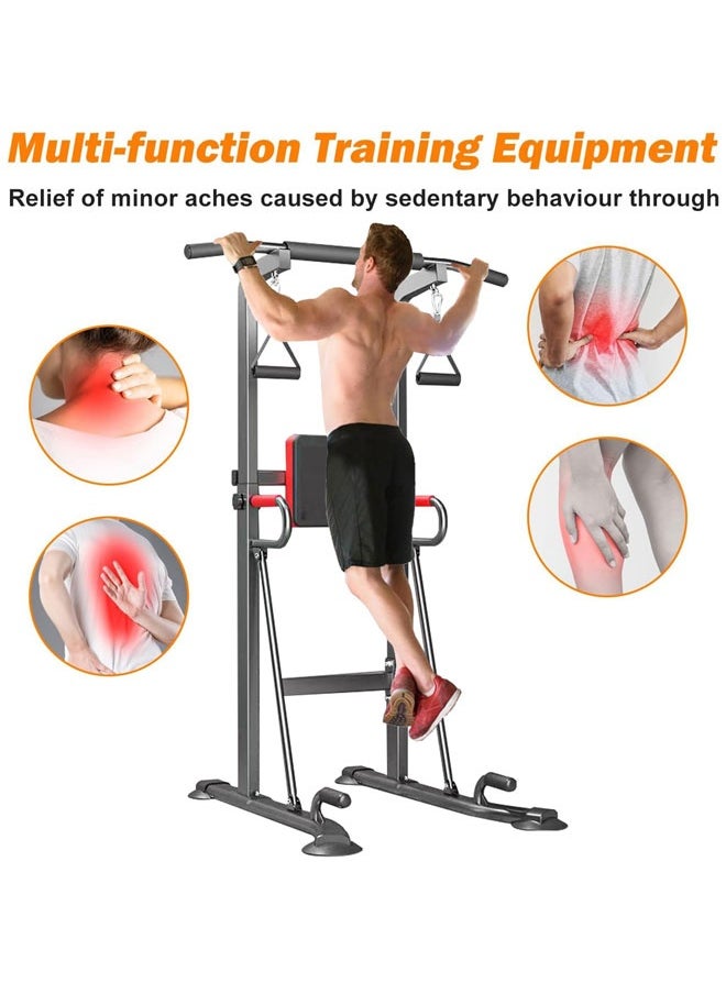 WEMART Tower Pull Up Dip Station Assistive Trainer Multi-Function Home Gym Strength Training Fitness Equipment grip strength trainer 750KG  - Image 5