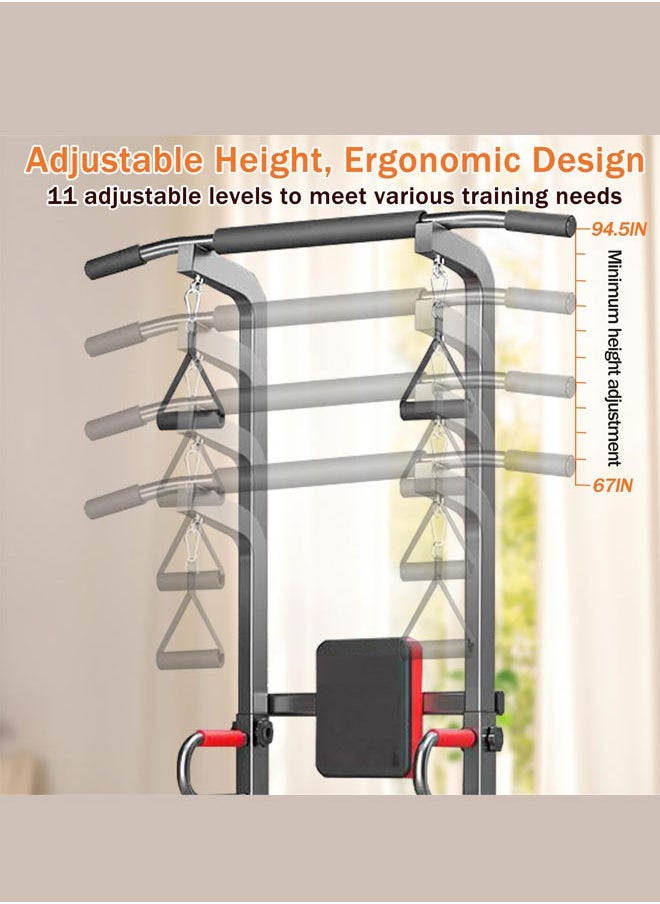 WEMART Tower Pull Up Dip Station Assistive Trainer Multi-Function Home Gym Strength Training Fitness Equipment grip strength trainer 750KG  - Image 3
