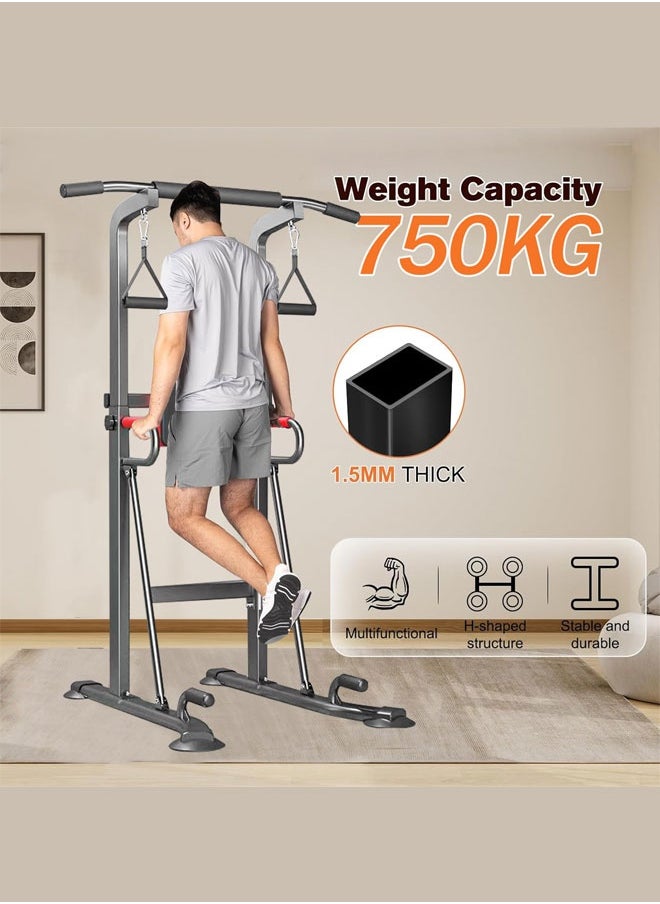 WEMART Tower Pull Up Dip Station Assistive Trainer Multi-Function Home Gym Strength Training Fitness Equipment grip strength trainer 750KG  - Image 2