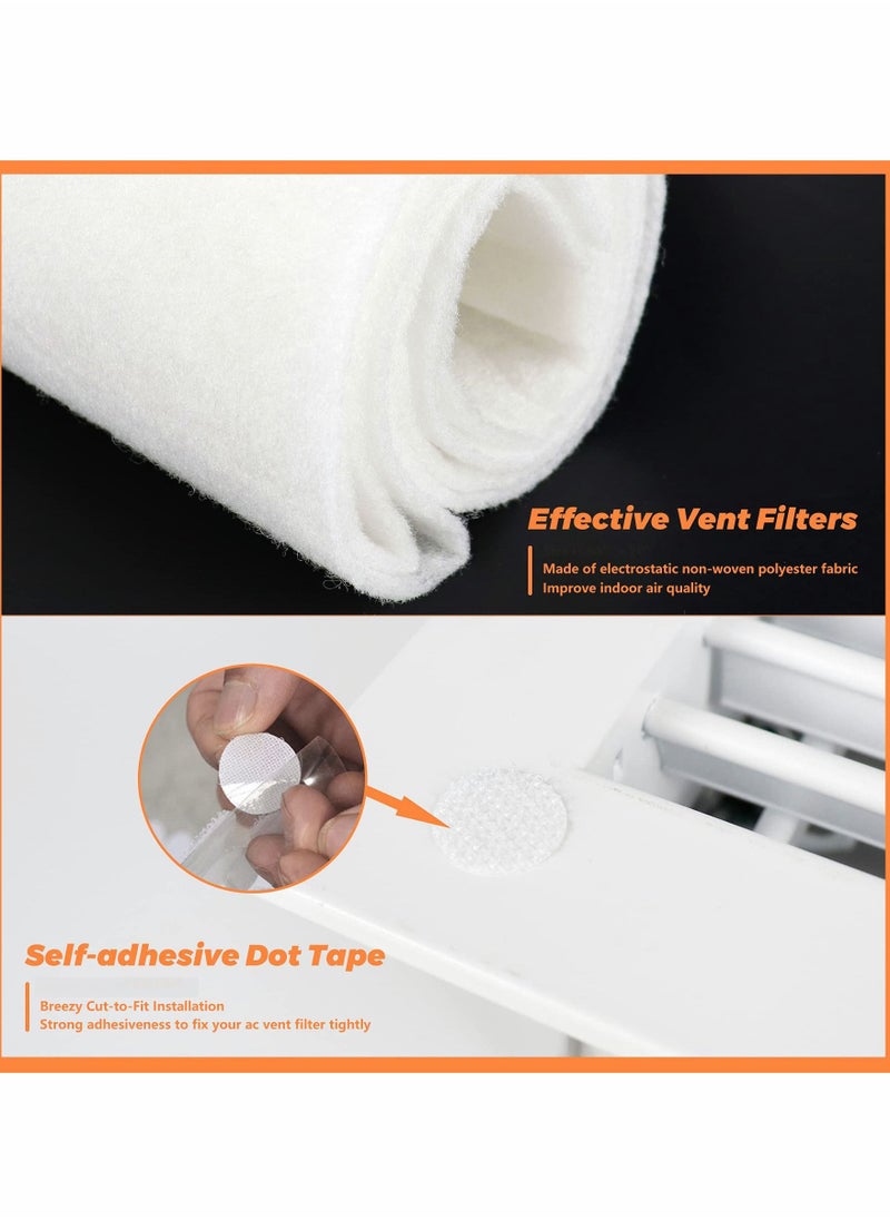 Excefore - Air Vent Register Filters Paper, Anti Dust Net Strainer, Air Condition Filter for Filter Air Conditioner Vent Filtration Dust Odors (10pcs 39 * 34cm) - Image 1